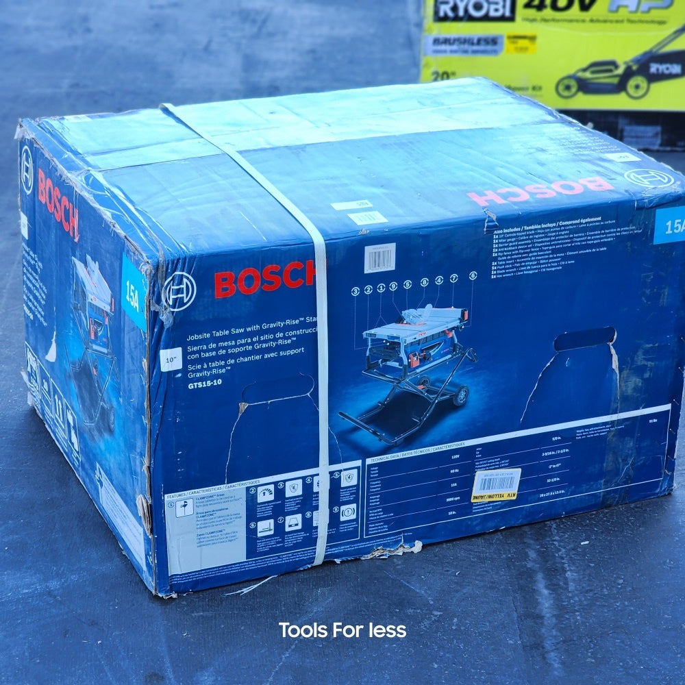 15 Amp Corded 10 in. Jobsite Table Saw with Gravity Rise Stand (GTS15-10) 15 Amp Corded 10 in. Jobsite Table Saw with Gravity Rise Stand (GTS15-10)